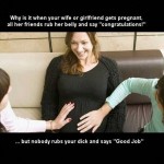 Rubbing your belly while pregnant
